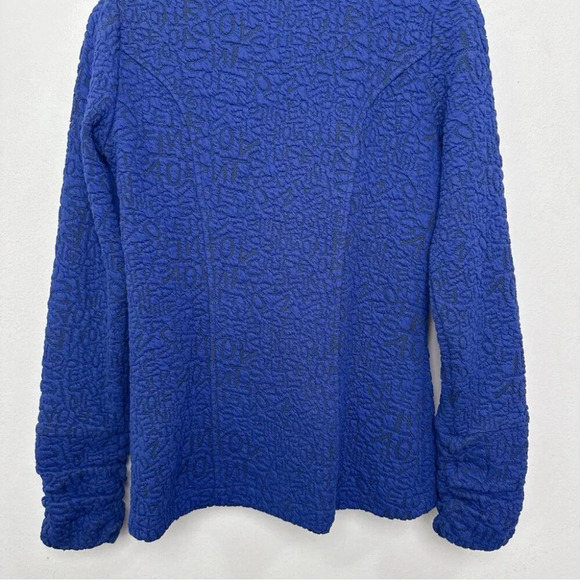 TONIA DEBELLIS Womens Small Textured Stretch Full Zip Ruched Collar Jacket - Picture 13 of 14